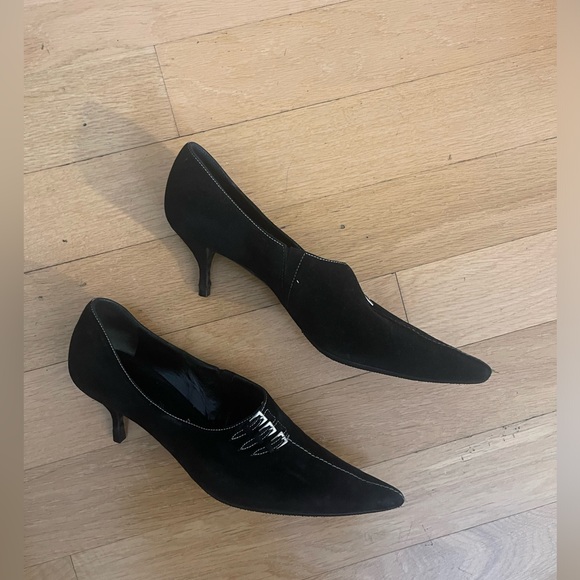 Prada Black Suede buckle kitten heels - Picture 4 of 4